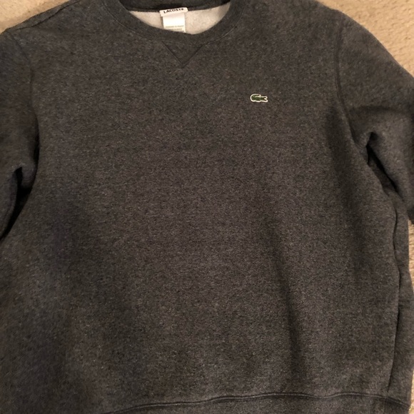Lacoste Sweatshirt Crewneck dark grey brushed - Picture 4 of 7